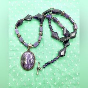 Sterling Charoite Necklace